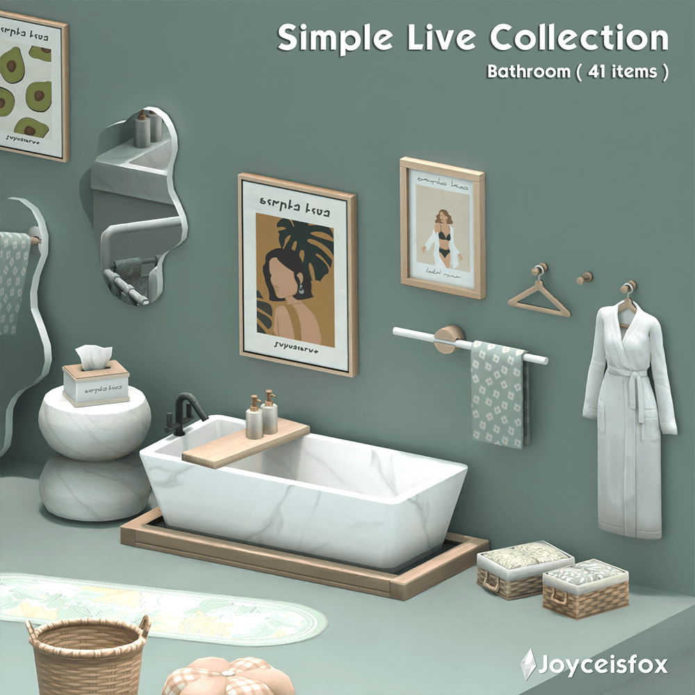 Скриншот мода Набор для ванной комнаты Simple Live Collection №3